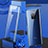 Funda Bumper Lujo Marco de Aluminio Espejo 360 Grados Carcasa T02 para Huawei Mate 20 Pro Azul