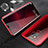 Funda Bumper Lujo Marco de Aluminio Espejo 360 Grados Carcasa T02 para Huawei Mate 20 X 5G Rojo