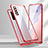 Funda Bumper Lujo Marco de Aluminio Espejo 360 Grados Carcasa T02 para Huawei P40 Lite 5G Rojo