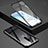Funda Bumper Lujo Marco de Aluminio Espejo 360 Grados Carcasa T02 para OnePlus 8 Pro Negro