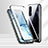 Funda Bumper Lujo Marco de Aluminio Espejo 360 Grados Carcasa T02 para Oppo Reno3 Pro Negro