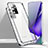 Funda Bumper Lujo Marco de Aluminio Espejo 360 Grados Carcasa T02 para Samsung Galaxy Note 20 Ultra 5G Plata