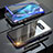 Funda Bumper Lujo Marco de Aluminio Espejo 360 Grados Carcasa T02 para Samsung Galaxy S10e Azul