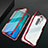 Funda Bumper Lujo Marco de Aluminio Espejo 360 Grados Carcasa T02 para Xiaomi Redmi Note 8 Pro Rojo