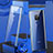 Funda Bumper Lujo Marco de Aluminio Espejo 360 Grados Carcasa T04 para Huawei Mate 20 Azul