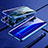 Funda Bumper Lujo Marco de Aluminio Espejo 360 Grados Carcasa T04 para Huawei Nova 5 Azul
