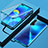 Funda Bumper Lujo Marco de Aluminio Espejo 360 Grados Carcasa T04 para Huawei Nova 6 5G Azul
