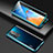 Funda Bumper Lujo Marco de Aluminio Espejo 360 Grados Carcasa T04 para Huawei P40 Azul