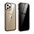 Funda Bumper Lujo Marco de Aluminio Espejo 360 Grados Carcasa T05 para Apple iPhone 12 Pro Max Oro