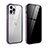 Funda Bumper Lujo Marco de Aluminio Espejo 360 Grados Carcasa T05 para Apple iPhone 12 Pro Purpura Claro
