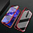 Funda Bumper Lujo Marco de Aluminio Espejo 360 Grados Carcasa T05 para Huawei Mate 20 Lite Rojo