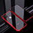 Funda Bumper Lujo Marco de Aluminio Espejo 360 Grados Carcasa T06 para Apple iPhone 12 Mini Rojo