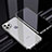 Funda Bumper Lujo Marco de Aluminio Espejo 360 Grados Carcasa T06 para Apple iPhone 12 Pro Plata