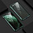 Funda Bumper Lujo Marco de Aluminio Espejo 360 Grados Carcasa T07 para Apple iPhone 11 Pro Max Verde