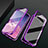 Funda Bumper Lujo Marco de Aluminio Espejo 360 Grados Carcasa T08 para Samsung Galaxy S10 Plus Morado