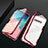 Funda Bumper Lujo Marco de Aluminio Espejo 360 Grados Carcasa T08 para Samsung Galaxy S10 Plus Rojo