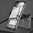 Funda Bumper Lujo Marco de Aluminio Espejo 360 Grados Carcasa T10 para Apple iPhone 11 Pro Max Negro