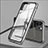 Funda Bumper Lujo Marco de Aluminio Espejo 360 Grados Carcasa T10 para Apple iPhone 11 Pro Max Plata