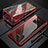 Funda Bumper Lujo Marco de Aluminio Espejo 360 Grados Carcasa T10 para Huawei Mate 20 Pro Rojo