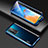 Funda Bumper Lujo Marco de Aluminio Espejo 360 Grados Carcasa T10 para Huawei P40 Pro Azul
