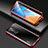 Funda Bumper Lujo Marco de Aluminio Espejo 360 Grados Carcasa T10 para Huawei P40 Pro Rojo