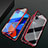 Funda Bumper Lujo Marco de Aluminio Espejo 360 Grados Carcasa T12 para Huawei Nova 5 Pro Rojo