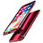 Funda Bumper Lujo Marco de Aluminio Espejo Carcasa A01 para Apple iPhone Xs Max Rojo