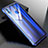 Funda Bumper Lujo Marco de Aluminio Espejo Carcasa M01 para Huawei Honor V10 Lite Azul
