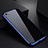 Funda Bumper Lujo Marco de Aluminio Espejo Carcasa para Apple iPhone 6S Azul y Negro