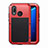 Funda Bumper Lujo Marco de Aluminio Espejo Carcasa para Huawei P20 Lite Rojo