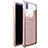 Funda Bumper Lujo Marco de Aluminio Espejo Carcasa para Huawei P20 Oro Rosa