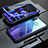 Funda Bumper Lujo Marco de Aluminio Espejo Carcasa para Huawei P30 Lite Azul