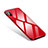 Funda Bumper Lujo Marco de Aluminio Espejo Carcasa S01 para Apple iPhone X Rojo