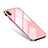 Funda Bumper Lujo Marco de Aluminio Espejo Carcasa S01 para Apple iPhone X Rosa