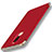 Funda Bumper Lujo Marco de Metal y Plastico Carcasa con Anillo de dedo Soporte A01 para Huawei G10 Rojo