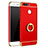 Funda Bumper Lujo Marco de Metal y Plastico Carcasa con Anillo de dedo Soporte A01 para Huawei Honor 8 Pro Rojo