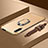 Funda Bumper Lujo Marco de Metal y Plastico Carcasa con Anillo de dedo Soporte A01 para Huawei Honor 9X Pro Oro