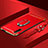 Funda Bumper Lujo Marco de Metal y Plastico Carcasa con Anillo de dedo Soporte A01 para Huawei Honor 9X Pro Rojo