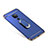 Funda Bumper Lujo Marco de Metal y Plastico Carcasa con Anillo de dedo Soporte A01 para Huawei Mate 20 Azul