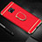 Funda Bumper Lujo Marco de Metal y Plastico Carcasa con Anillo de dedo Soporte A01 para Huawei Mate 20 Pro Rojo