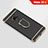 Funda Bumper Lujo Marco de Metal y Plastico Carcasa con Anillo de dedo Soporte A01 para Huawei Mate 20 X Negro