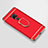 Funda Bumper Lujo Marco de Metal y Plastico Carcasa con Anillo de dedo Soporte A01 para Huawei Mate 20 X Rojo