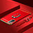 Funda Bumper Lujo Marco de Metal y Plastico Carcasa con Anillo de dedo Soporte A01 para Huawei Mate 40 Lite 5G Rojo
