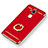 Funda Bumper Lujo Marco de Metal y Plastico Carcasa con Anillo de dedo Soporte A01 para Huawei Mate 7 Rojo