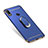 Funda Bumper Lujo Marco de Metal y Plastico Carcasa con Anillo de dedo Soporte A01 para Huawei Nova 3i Azul