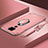 Funda Bumper Lujo Marco de Metal y Plastico Carcasa con Anillo de dedo Soporte A01 para Huawei Nova 5z Oro Rosa