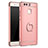 Funda Bumper Lujo Marco de Metal y Plastico Carcasa con Anillo de dedo Soporte A01 para Huawei P9 Plus Oro Rosa