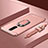 Funda Bumper Lujo Marco de Metal y Plastico Carcasa con Anillo de dedo Soporte A01 para Xiaomi Redmi 8 Oro Rosa