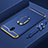 Funda Bumper Lujo Marco de Metal y Plastico Carcasa con Anillo de dedo Soporte A01 para Xiaomi Redmi 8A Azul