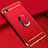 Funda Bumper Lujo Marco de Metal y Plastico Carcasa con Anillo de dedo Soporte A01 para Xiaomi Redmi Go Rojo